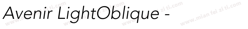 Avenir LightOblique字字体转换